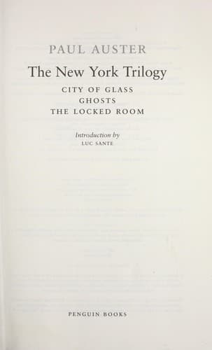 Portada de The New York trilogy