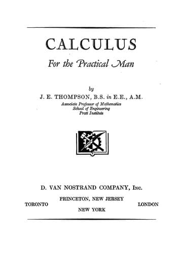 Portada de Calculus for the practical man