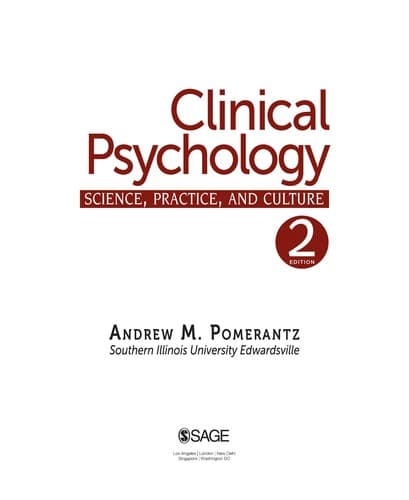 Portada de Clinical psychology