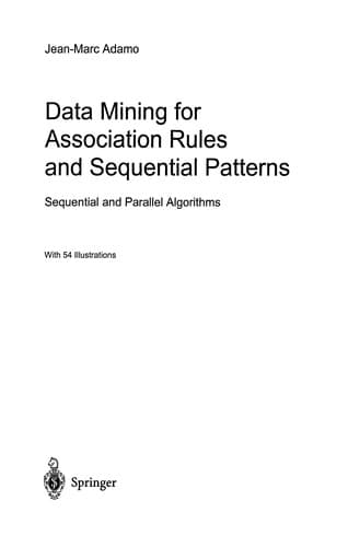 Portada de Data Mining for Association Rules and Sequential Patterns