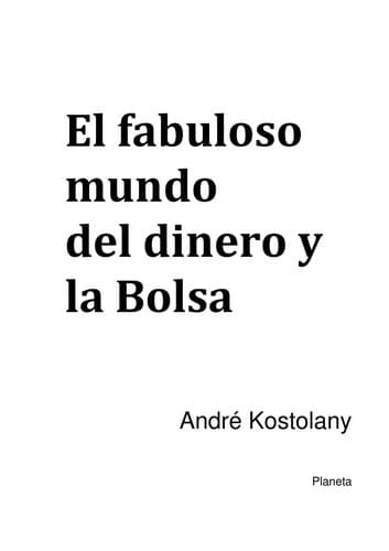 Portada de El fabuloso mundo del dinero y la bolsa