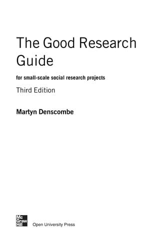 Portada de The good research guide