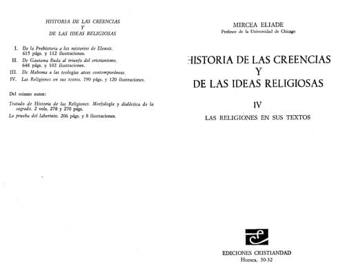 Portada de Historia de las creencias y de las ideas religiosas