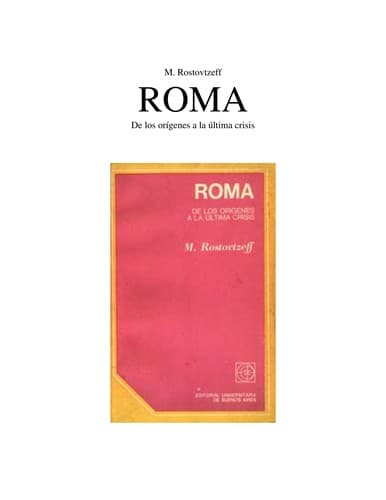 Portada de Roma : de los origenes a la ultima crisis