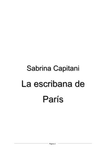 Portada de La escribana de París