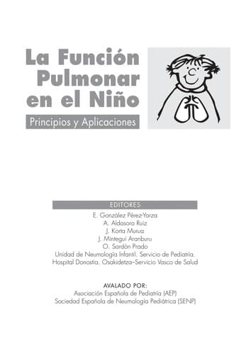 Portada de La función pulmonar en el niño