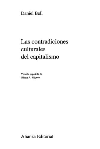Portada de Las contradiciones culturales del capitalismo