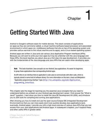 Portada de Learn Java for Android Development
