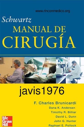 Portada de Schwartz manual de cirugía