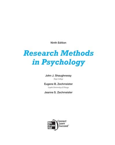 Portada de Research methods in psychology
