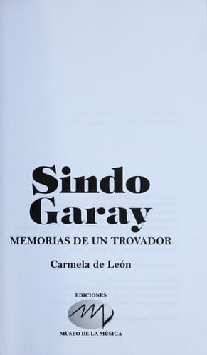 Portada de Sindo Garay