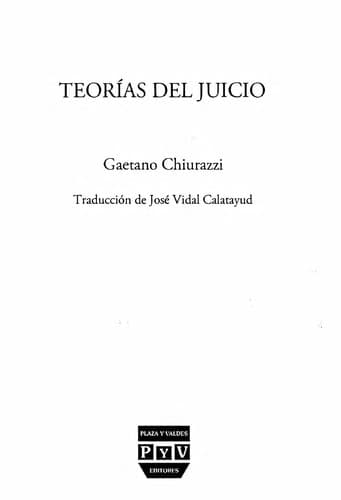 Portada de Teorías del juicio