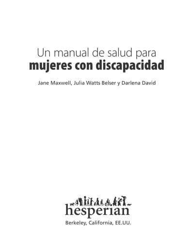 Portada de Un manual de salud para mujeres con discapacidad