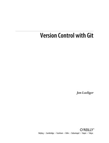 Portada de Version Control with Git