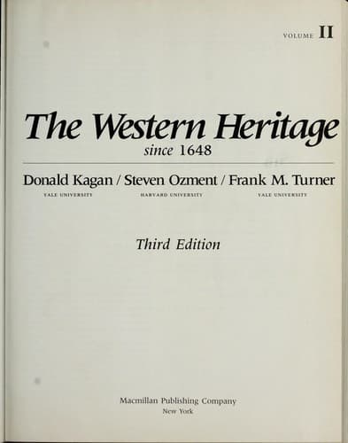 Portada de The Western heritage