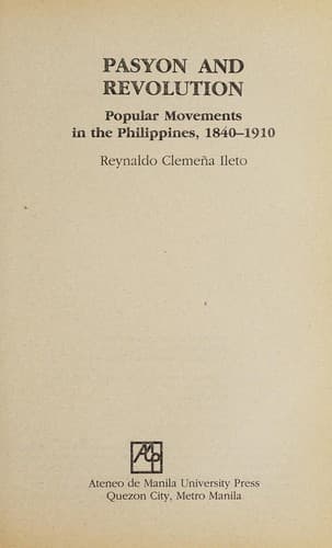 Portada de Pasyon and revolution