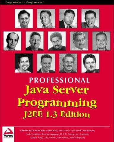 Portada de Professional Java Server Programming J2EE, 1.3 Edition