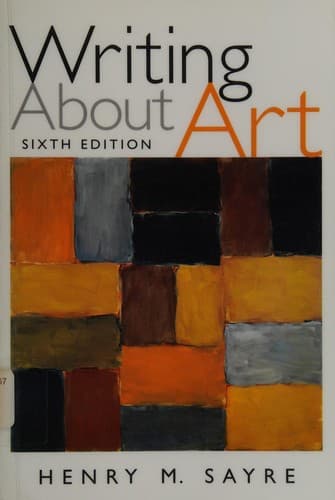 Portada de Writing about art