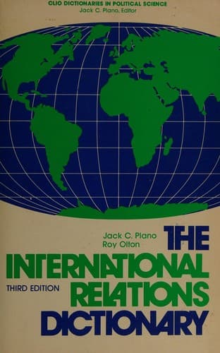 Portada de The international relations dictionary
