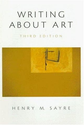 Portada de Writing about art