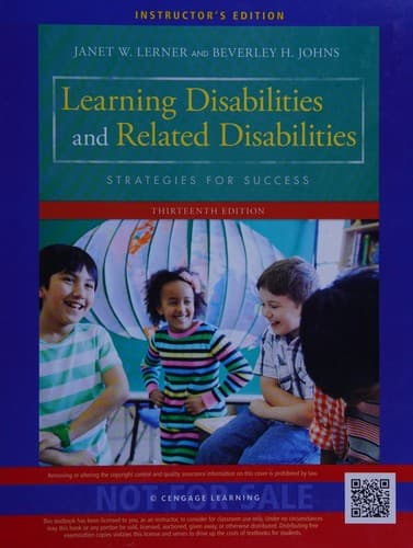 Portada de Learning disabilities and related disabilities
