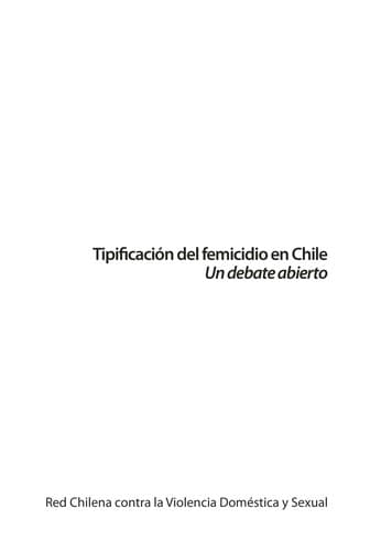 Portada de Tipificacio n del femicidio en Chile