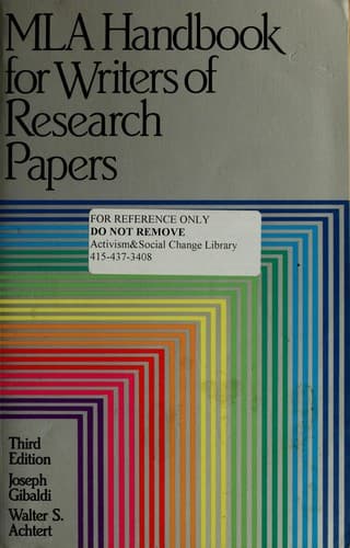 Portada de MLA handbook for writers of research papers