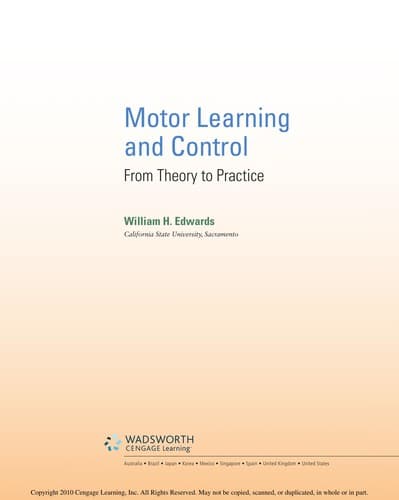 Portada de Motor learning and control