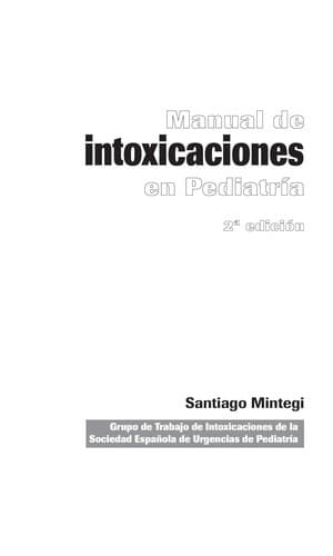 Portada de Manual de intoxicaciones en pediatri a