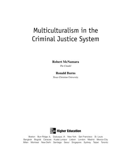 Portada de Multiculturalism in the criminal justice system