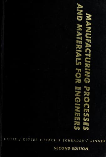 Portada de Manufacturing processes and materials for engineers