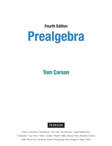 Portada de Prealgebra