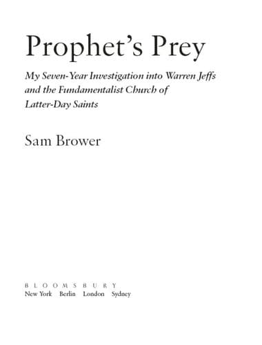 Portada de Prophet's prey