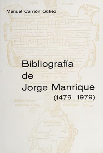 Portada de Bibliografía de Jorge Manrique ...