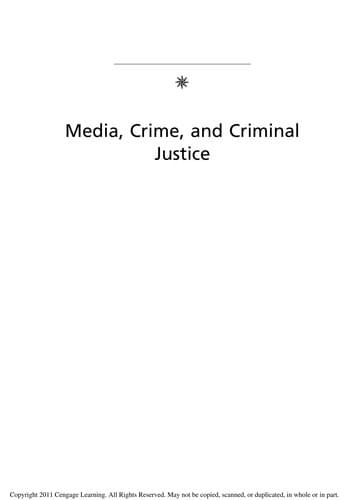 Portada de Media, crime, and criminal justice