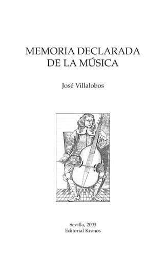 Portada de Memoria declarada de la música