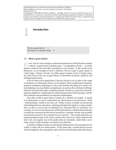 Portada de An Introduction to Game Theory