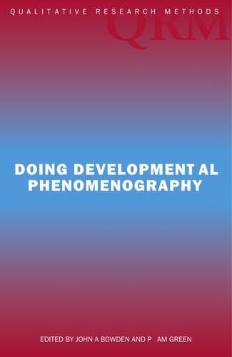 Portada de Doing developmental phenomenography