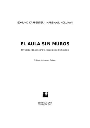 Portada de El aula sin muros