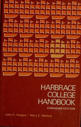 Portada de Harbrace college handbook