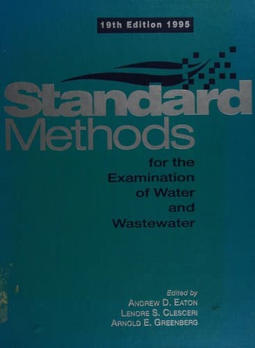 Portada de Standard methods for the examination of water and wastewater